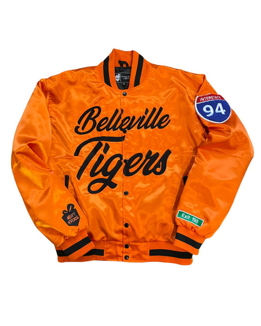 Belleville Tigers Satin Bomber Jacket