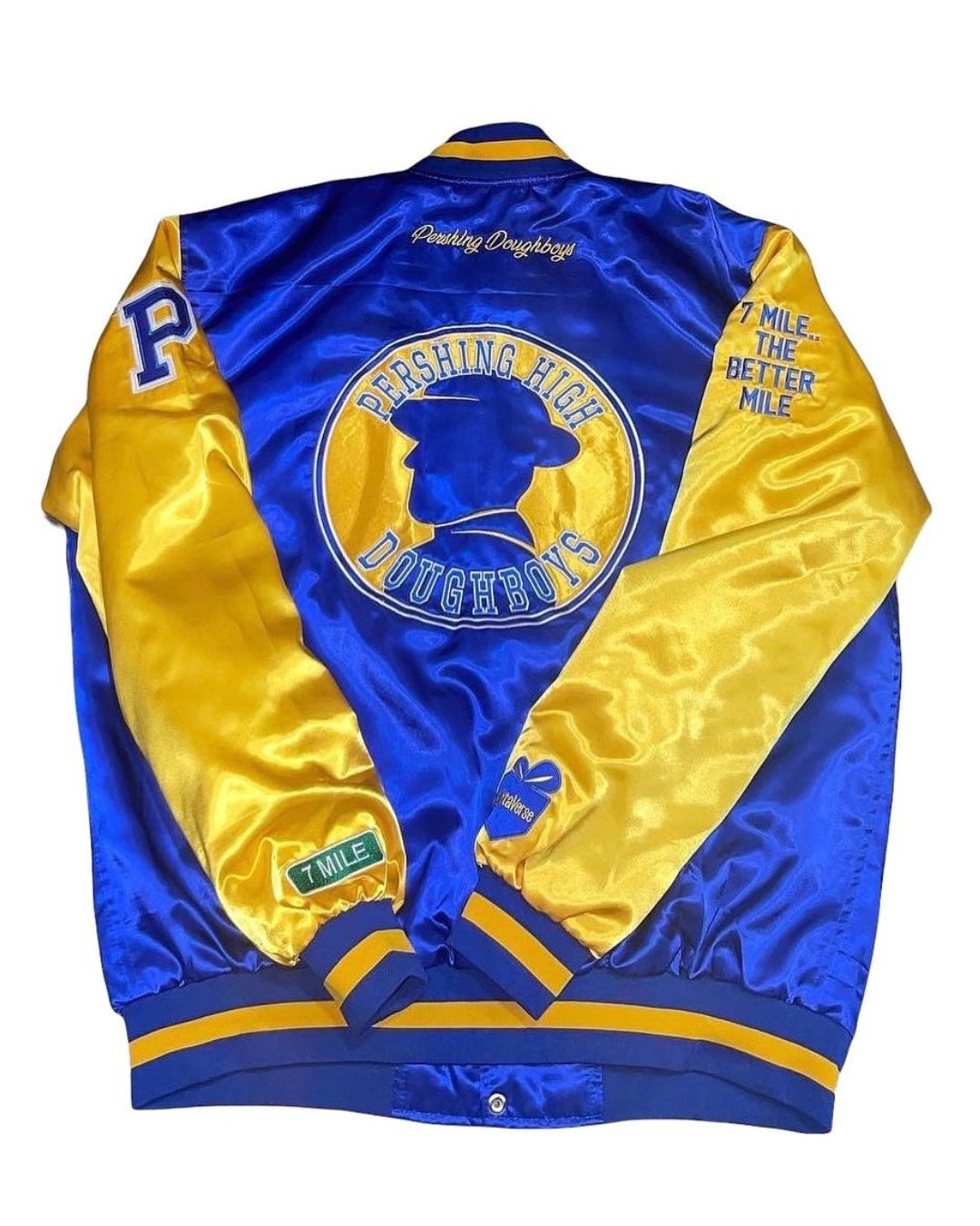 Pershing Doughboys Satin Bomber Jacket