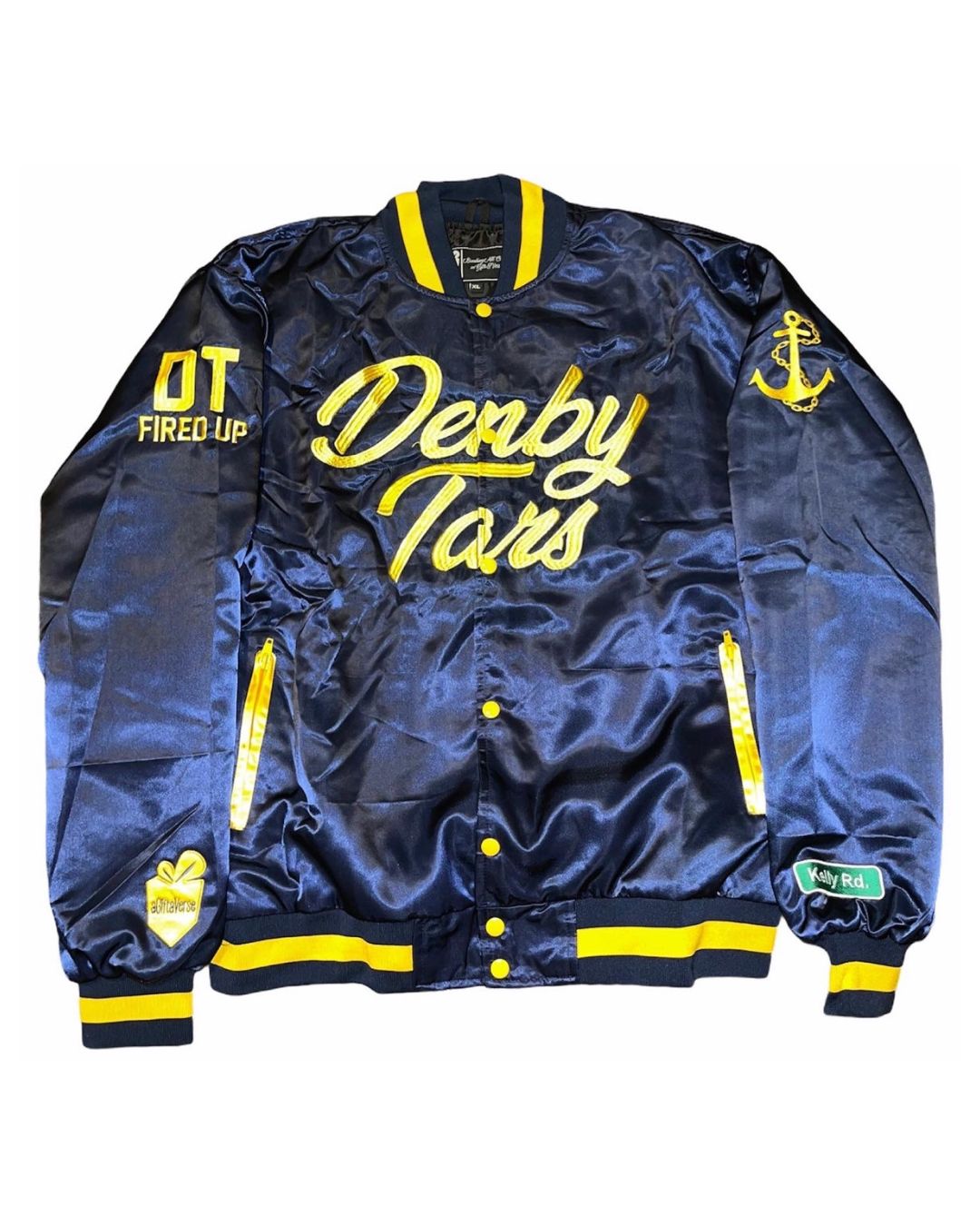Denby Tars Satin Bomber Jacket