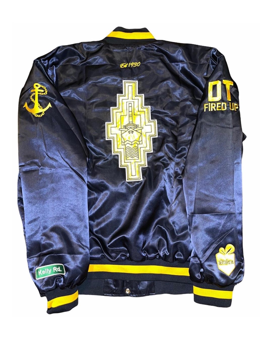 Denby Tars Satin Bomber Jacket