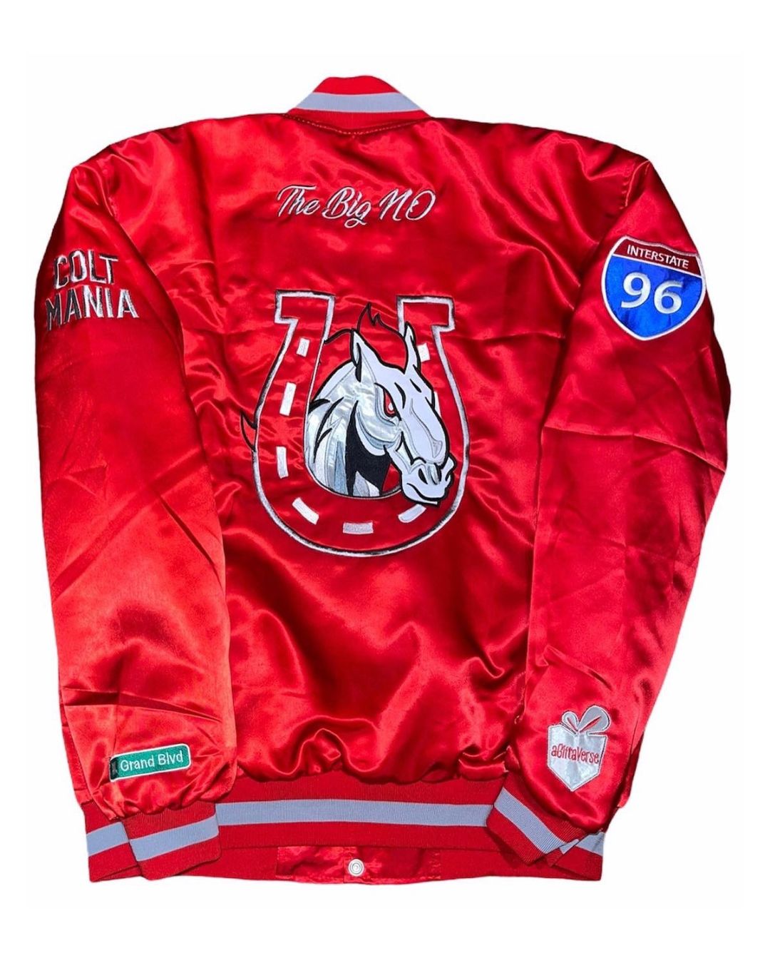 Northwestern Colts Satin Bomber Jacket