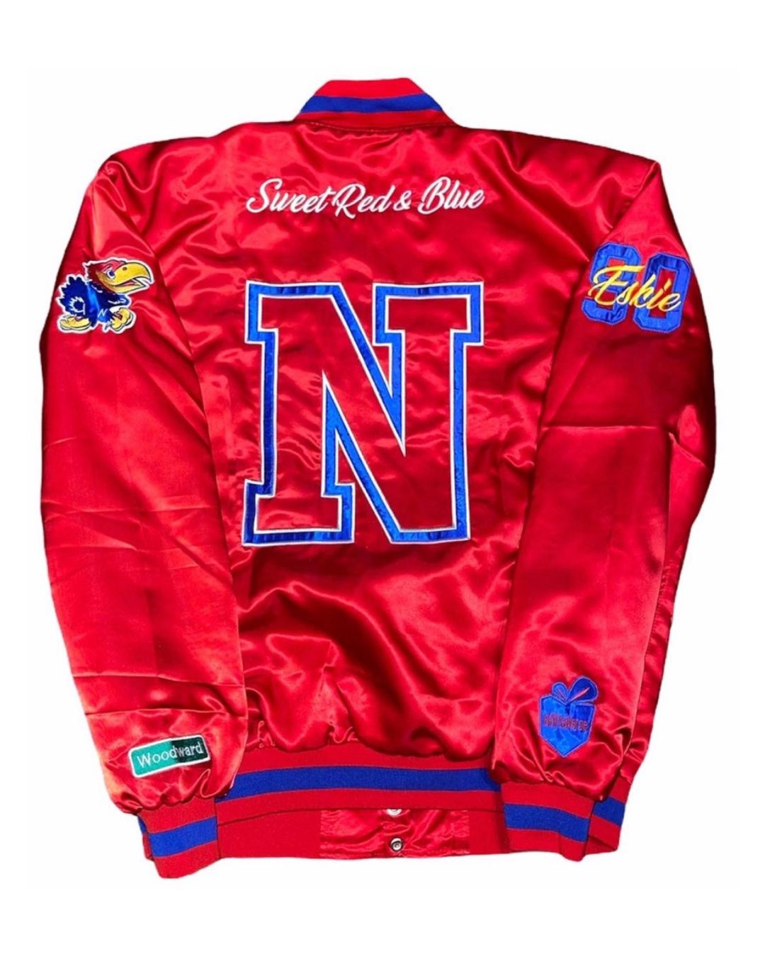 Northern Jayhawks Satin Bomber Jacket