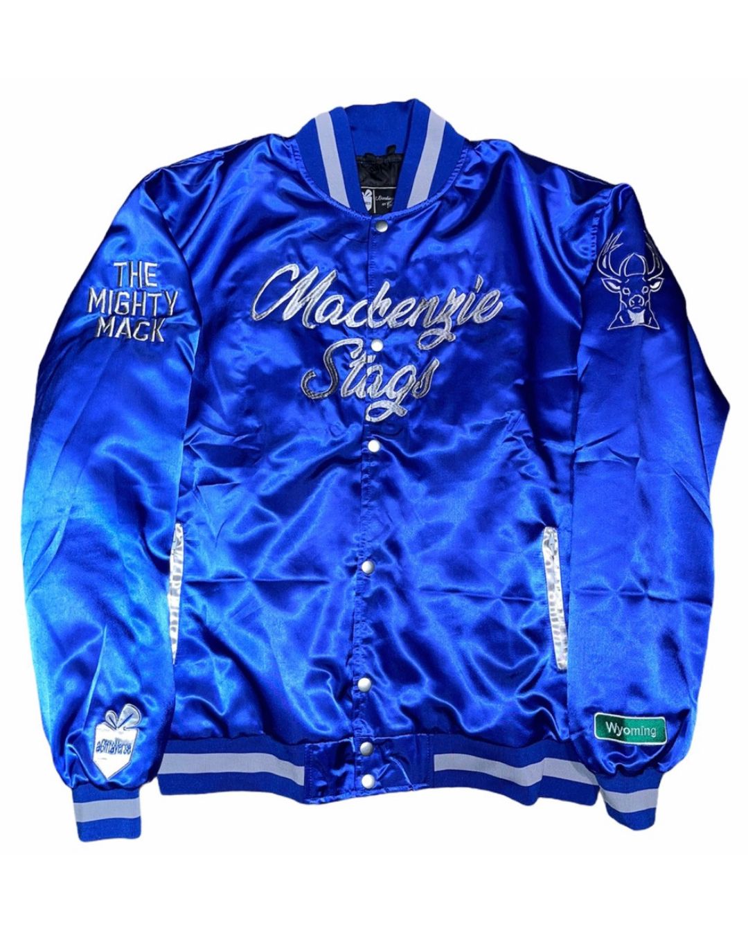 Mackenzie Stags Satin Bomber Jacket