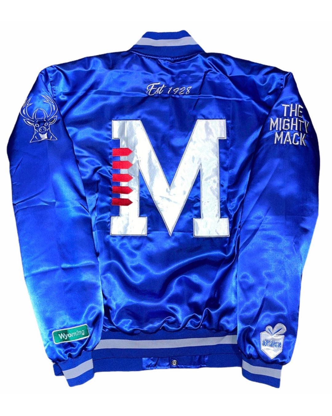 Mackenzie Stags Satin Bomber Jacket