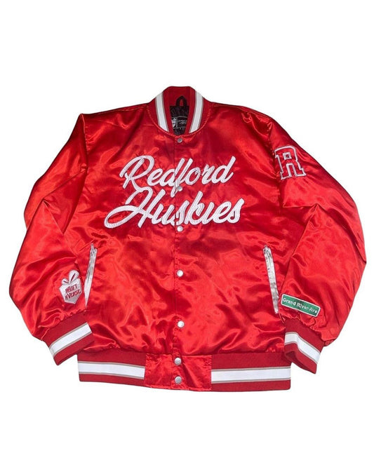 Redford Huskies Satin Bomber Jacket