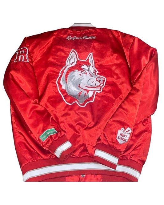 Redford Huskies Satin Bomber Jacket