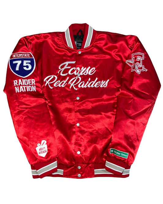 Ecorse Red Raiders Satin Bomber Jacket
