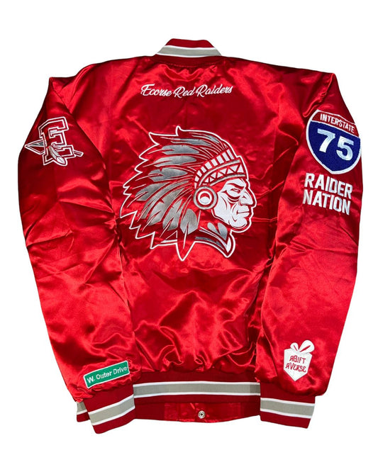 Ecorse Red Raiders Satin Bomber Jacket