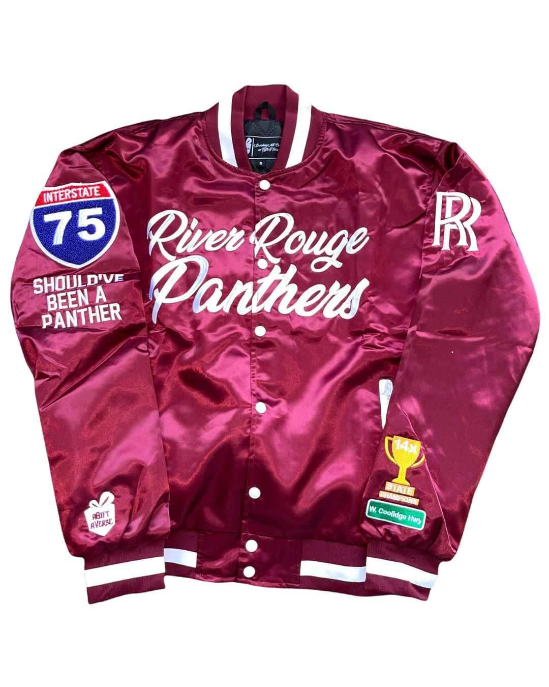 River Rouge Panthers Satin Bomber Jacket