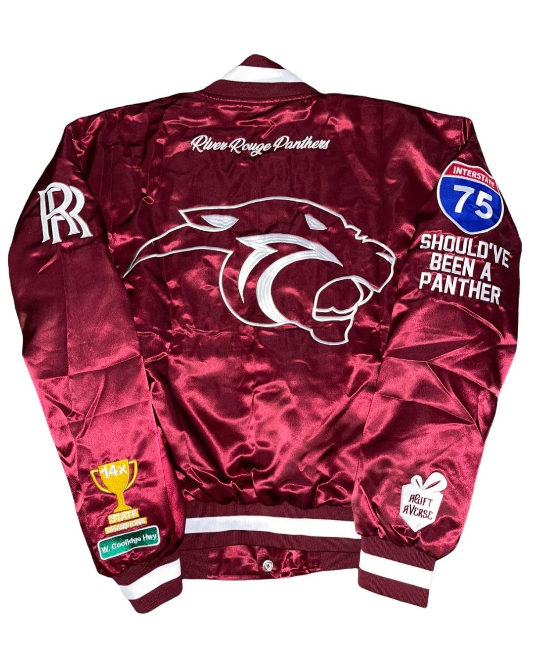 River Rouge Panthers Satin Bomber Jacket