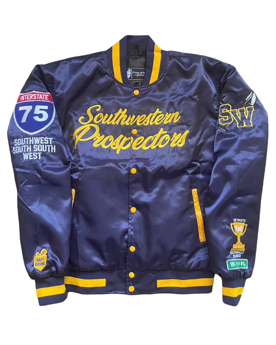 Southwestern Prospectors Satin Bomber Jacket