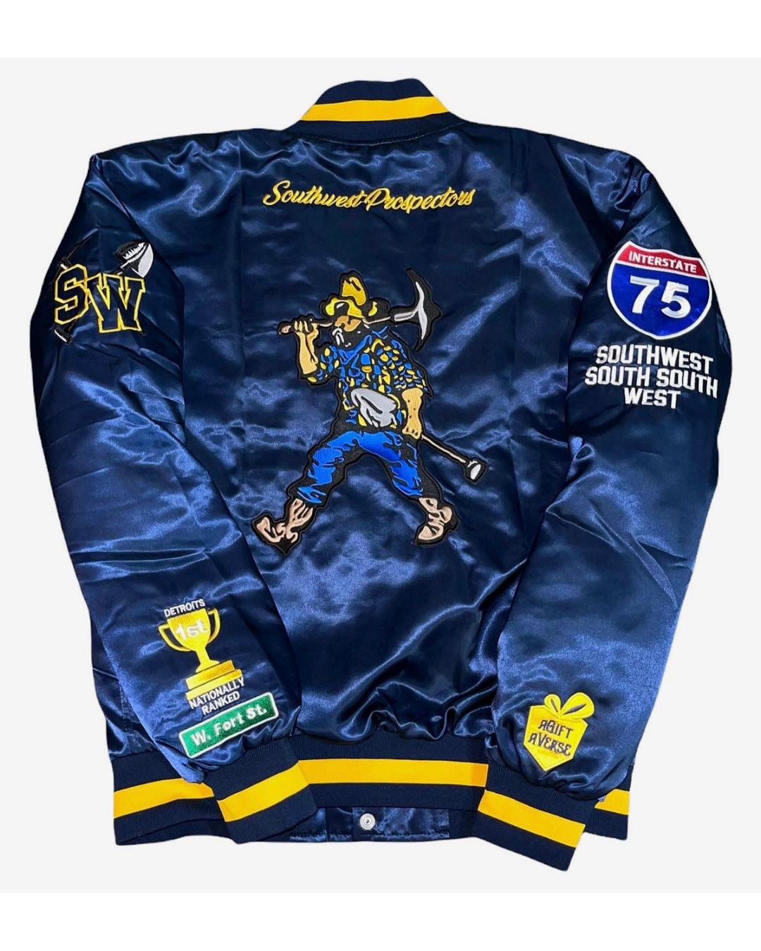 Southwestern Prospectors Satin Bomber Jacket