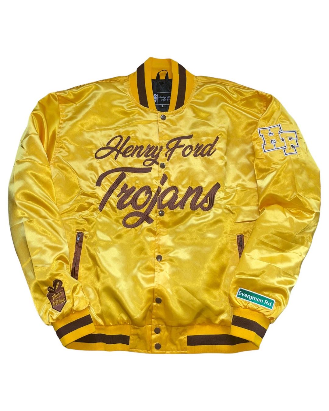 Henry Ford Trojans Satin Bomber Jacket