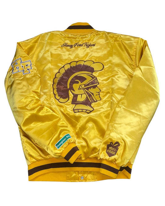 Henry Ford Trojans Satin Bomber Jacket