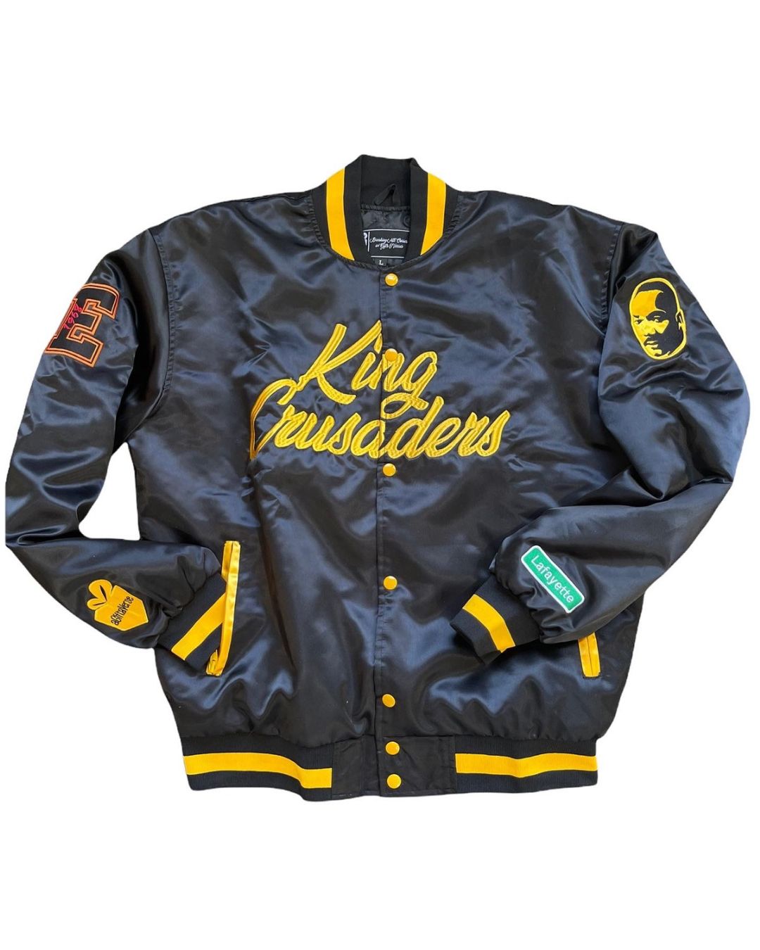 King Crusaders Satin Bomber Jacket